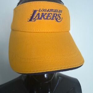 LA Lakers Orange Basketball Visor Hat adjustable One Sz Fit All Pre-lv
